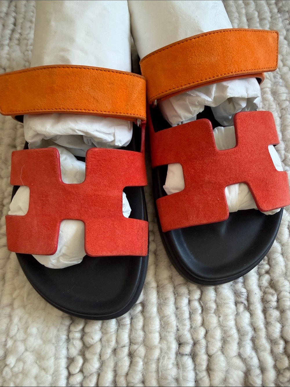 Hermes chypre - Slide Sandals (39) Suede - Picture 3 of 9